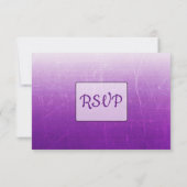 パープルローズブーケ エレガントウェディング RSVP カード (裏面)