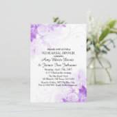 パープルローズ花束稽古ディナー招待状vr4 招待状 (スタンド正面)