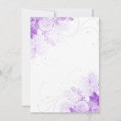 パープルローズ花束稽古ディナー招待状vr4 招待状 (裏面)