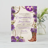 パープルローズ ウェスタンブーツ チャロ キンセアニエラ 招待状 (スタンド正面)