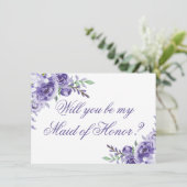 パープルローズ | エレガントな写真 ウェディングパーティーの提案 招待状 (スタンド正面)