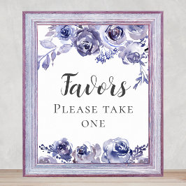 パープルローズ エレガントフラワーのウィンターウェディングギフト ポスター