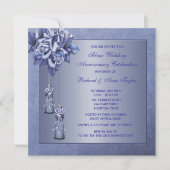 パープルローズ 25周年 結婚記念日パーティー 招待状 (正面)