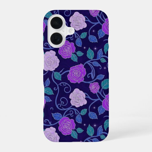 パープルローズ iPhone 16ケース (裏面)