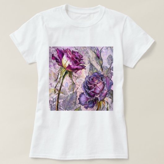 パープルローズTシャツ Tシャツ (デザイン正面)