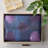 パープルロータスオンブルー銀河系デコパージュ 薄葉紙 (ギフト)