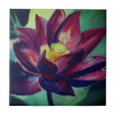 パープルロータススケッチフォトタイル タイル (正面)