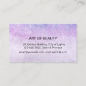 パープルロータスフラワービューティシャン美容師 名刺 (裏面)