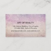 パープルロータスフラワーボーティシアンヨガインストラクター 名刺 (裏面)