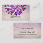 パープルロータスフラワーボーティシアンヨガインストラクター 名刺 (正面/裏面)
