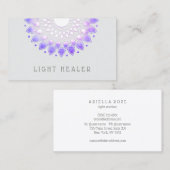 パープルロータスフラワーマンダラエネルギーヒーラー 名刺 (正面/裏面)