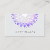 パープルロータスフラワーマンダラエネルギーヒーラー 名刺 (正面)