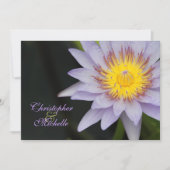 パープルロータスフラワー結婚式招待状 招待状 (正面)