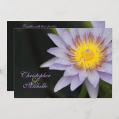 パープルロータスフラワー結婚式招待状 招待状 (正面/裏面)