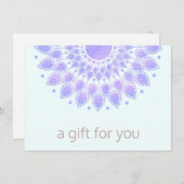 パープルロータスマンダラサロンスパギフト証明書 (正面/裏面)