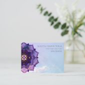 パープルロータスマンダラモダンヨガインストラクター 名刺 (スタンド正面)