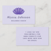 パープルロータスロゴウェルネスコーチホリスティックヘルス 名刺 (正面/裏面)