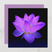 パープルロータス招待状 & グリーティングカード 招待状 (正面/裏面)