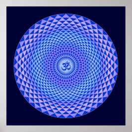 パープルロータス花瞑想ホイールOM ポスター