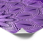 パープルロータス&クラウンチャクラ瞑想コラージュ ポスター (コーナー)