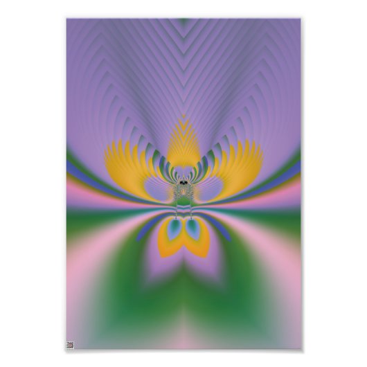 パープルロータス フォトプリント            (正面)