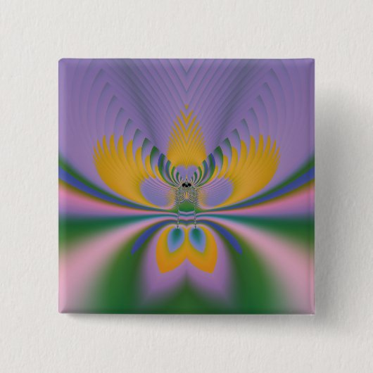 パープルロータス 缶バッジ (正面)