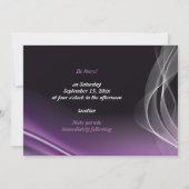 パープルロードバイクもしくは自転車に乗る人結婚式招待状 招待状 (裏面)