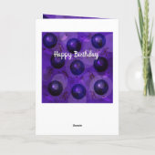 パープルローンボウルインスパイア誕生日カード カード (裏面)