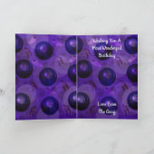 パープルローンボウルインスパイア誕生日カード カード (内部)