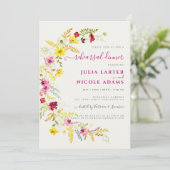 パープルワイルドオーキッドフラワーズリースリハーサルディナー 招待状 (スタンド正面)