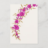 パープルワイルドトランペットつる植物フラワーガーデン結婚ズ エンクロージャーカード (裏面)