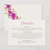 パープルワイルドトランペットつる植物フラワーガーデン結婚ズ エンクロージャーカード (正面/裏面)