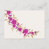 パープルワイルドトランペットつる植物フラワーガーデン結婚ズ エンクロージャーカード (裏面)