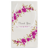 パープルワイルドトランペットつる植物フラワーガーデン結婚ズ スモールペーパーバッグ (裏面)