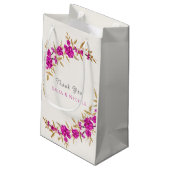 パープルワイルドトランペットつる植物フラワーガーデン結婚ズ スモールペーパーバッグ (裏面アングル)