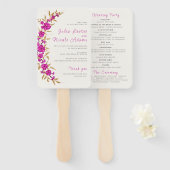 パープルワイルドトランペットつる植物フラワーガーデン結婚ズ ハンドファン (正面&裏面)