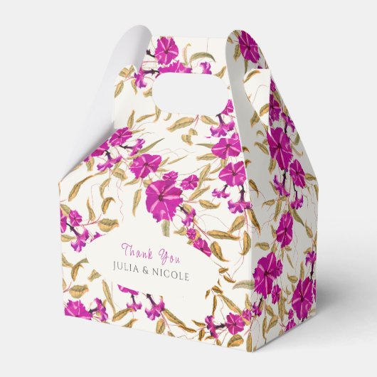 パープルワイルドトランペットつる植物フラワーガーデン結婚ズ フェイバーボックス (正面サイド)