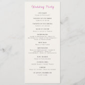 パープルワイルドトランペットつる植物フラワーガーデン結婚ズ プログラム (裏面)