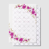 パープルワイルドトランペットつる植物フラワーガーデン結婚ズ ベラム紙招待状 (オフセット (招待状))