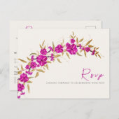 パープルワイルドトランペットつる植物フラワーガーデン結婚ズ ポストカード (正面/裏面)