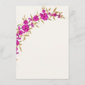 パープルワイルドトランペットつる植物フラワーガーデン結婚ズ メニュー (裏面)