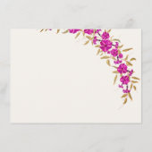 パープルワイルドトランペットつる植物フラワーガーデン結婚ズ メニュー (裏面)