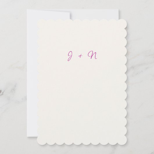 パープルワイルドトランペットつる植物フラワーガーデン結婚ズ 招待状 (裏面)