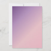 パープルワイルドフラワーガールの1歳の誕生日ありがとう サンキューカード (裏面)