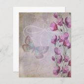 パープルワイルドフラワースクラップブック紙 (正面/裏面)