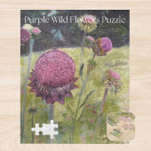 パープルワイルドフラワーズパズル ジグソーパズル