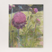 パープルワイルドフラワーズパズル ジグソーパズル (縦)