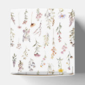 パープルワイルドフラワーズブライダルシャワーカスタムサンキュー フェイバーボックス (上部)