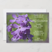 パープルワイルドフラワーズ卒業パーティー招待状 招待状 (正面)