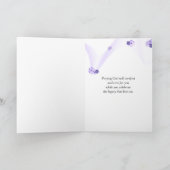 パープルワイルドフラワーズ悔やみや弔慰 カード (内部)